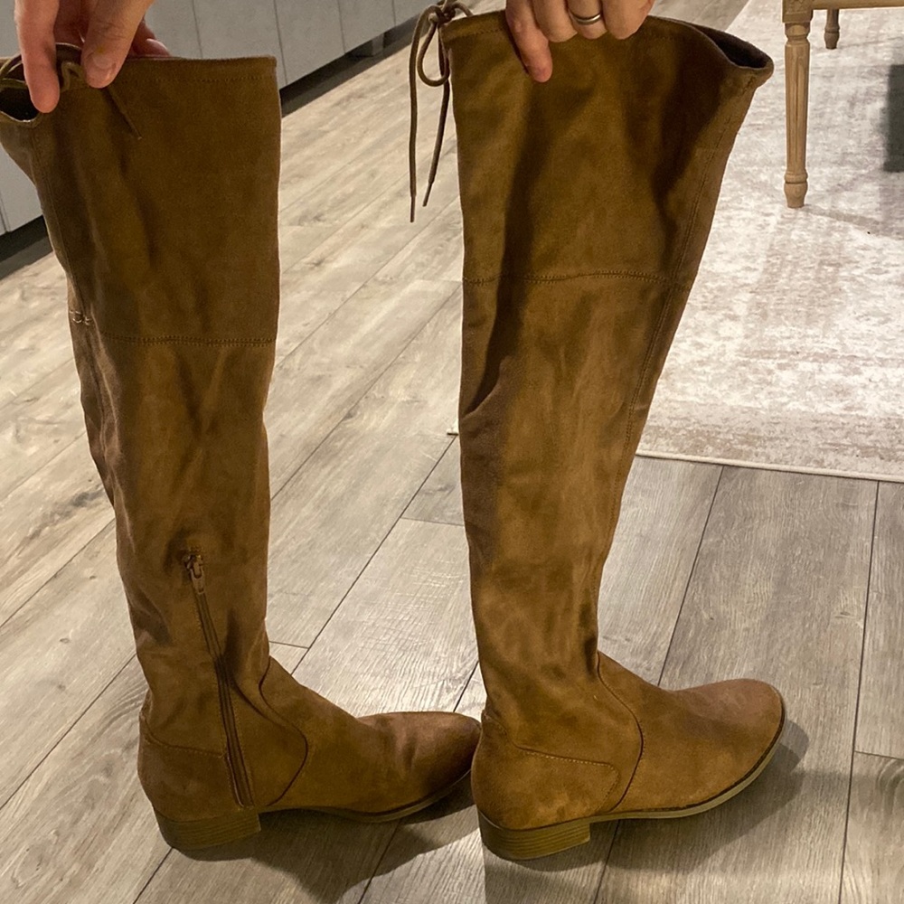 Ana Brown Suede Over the Knee Boots size 9.5 worn once!